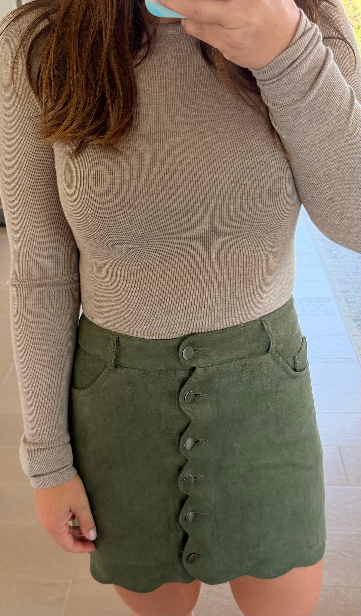 The Holly Scallop Trim Skirt