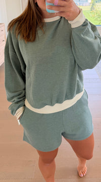 The Wendy Fleece Contrast Crewneck Set
