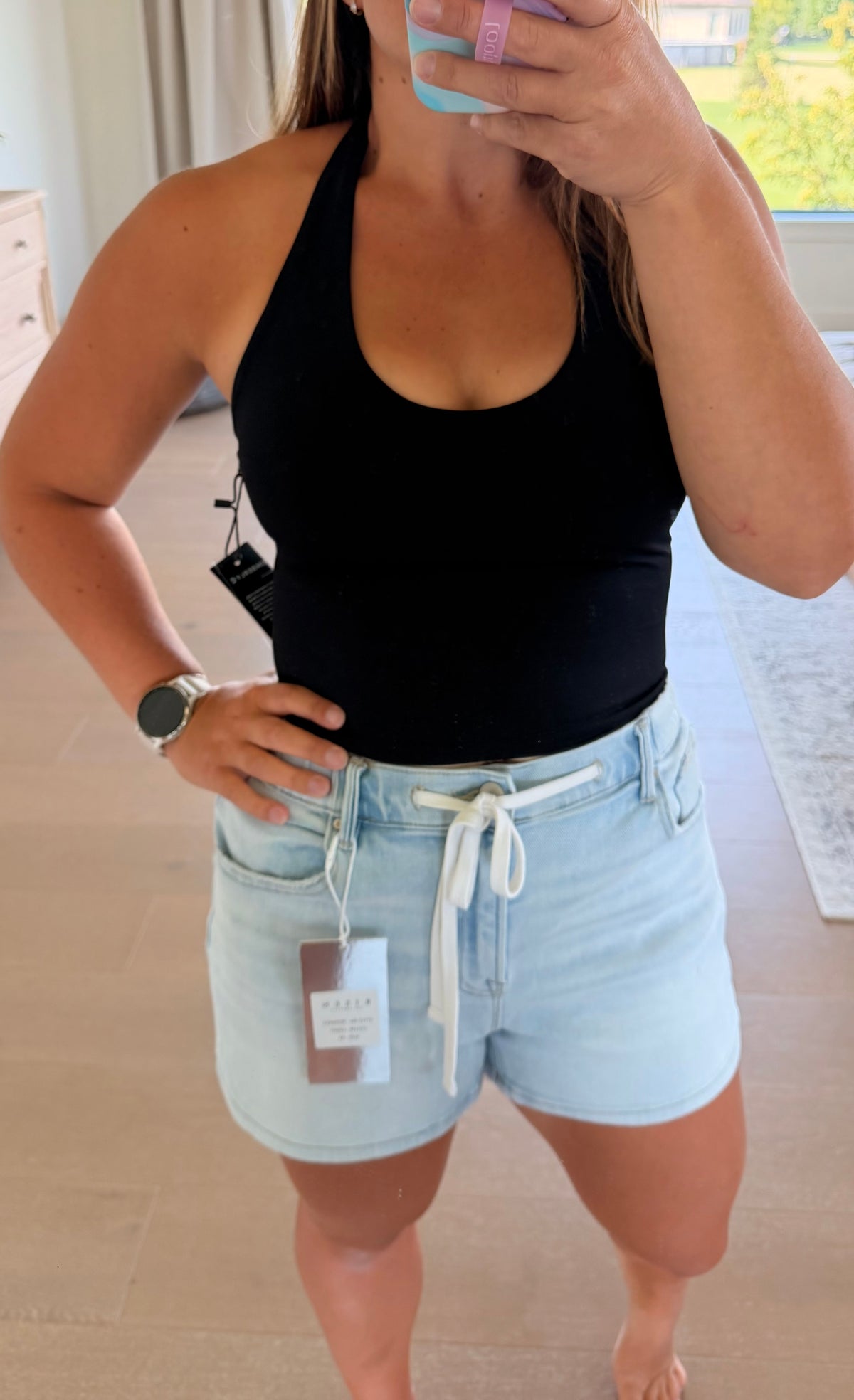 The Talia Scoop Neck Halter Top