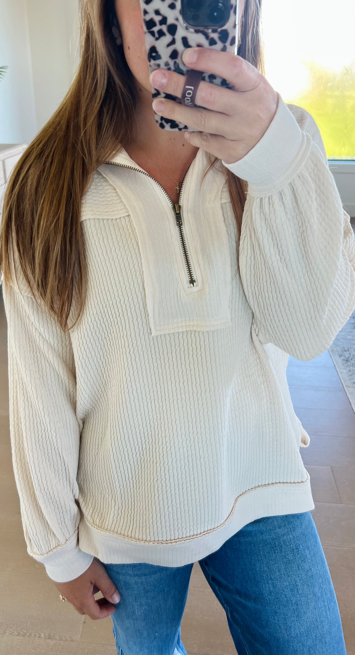 The Iris Textured Pullover