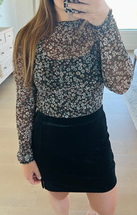 The Lucy Velvet Skirt