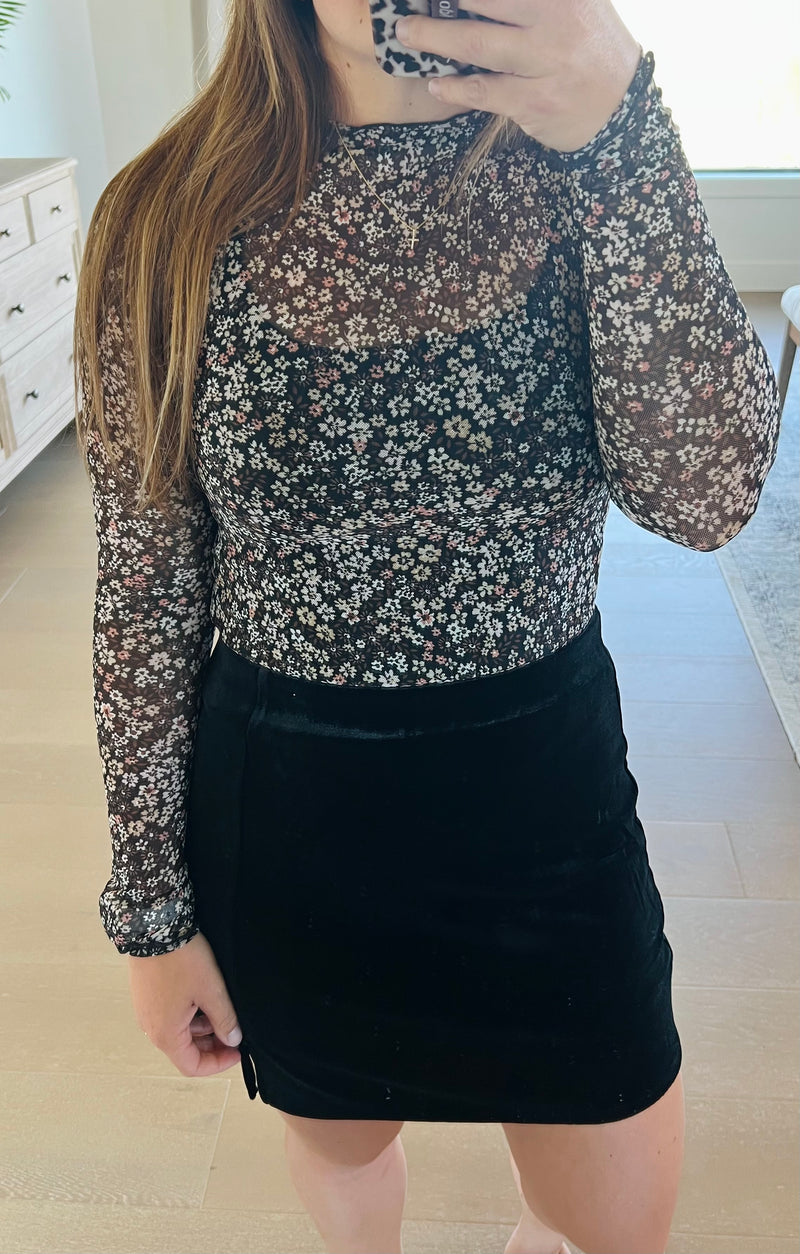 The Lucy Velvet Skirt