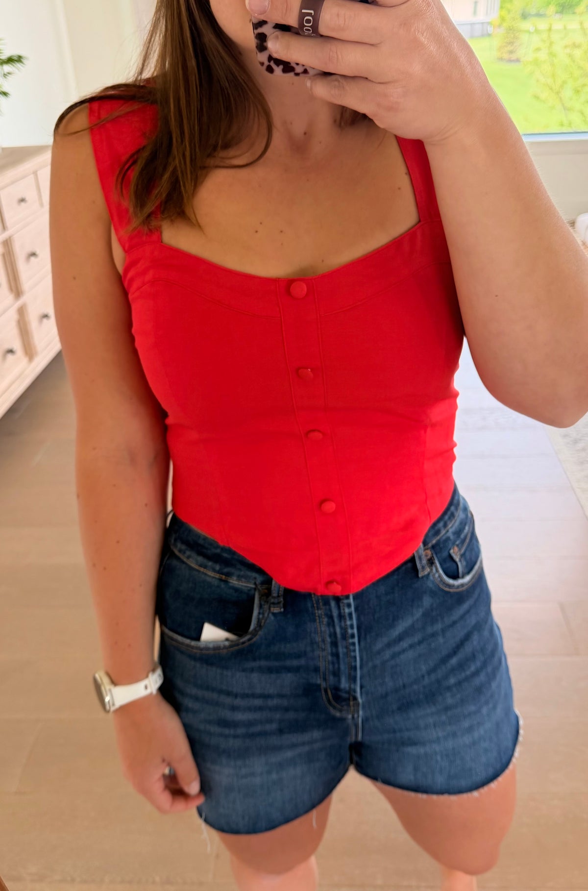 The Standout Sweetheart Woven Top