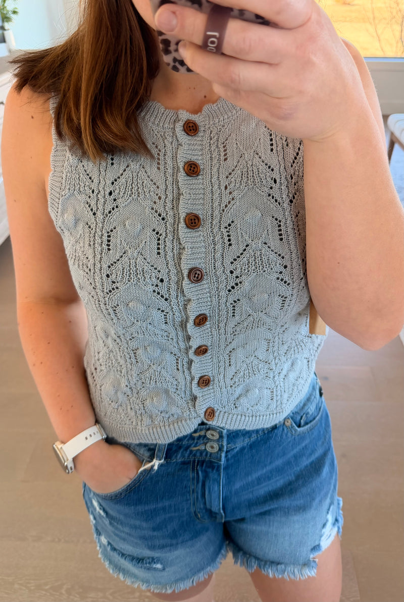 The Angie Pointelle Knit Top