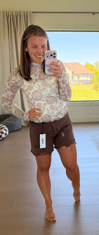 The Everly Floral Mesh Top
