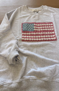 The Sweet as Honey American Flag Crewneck