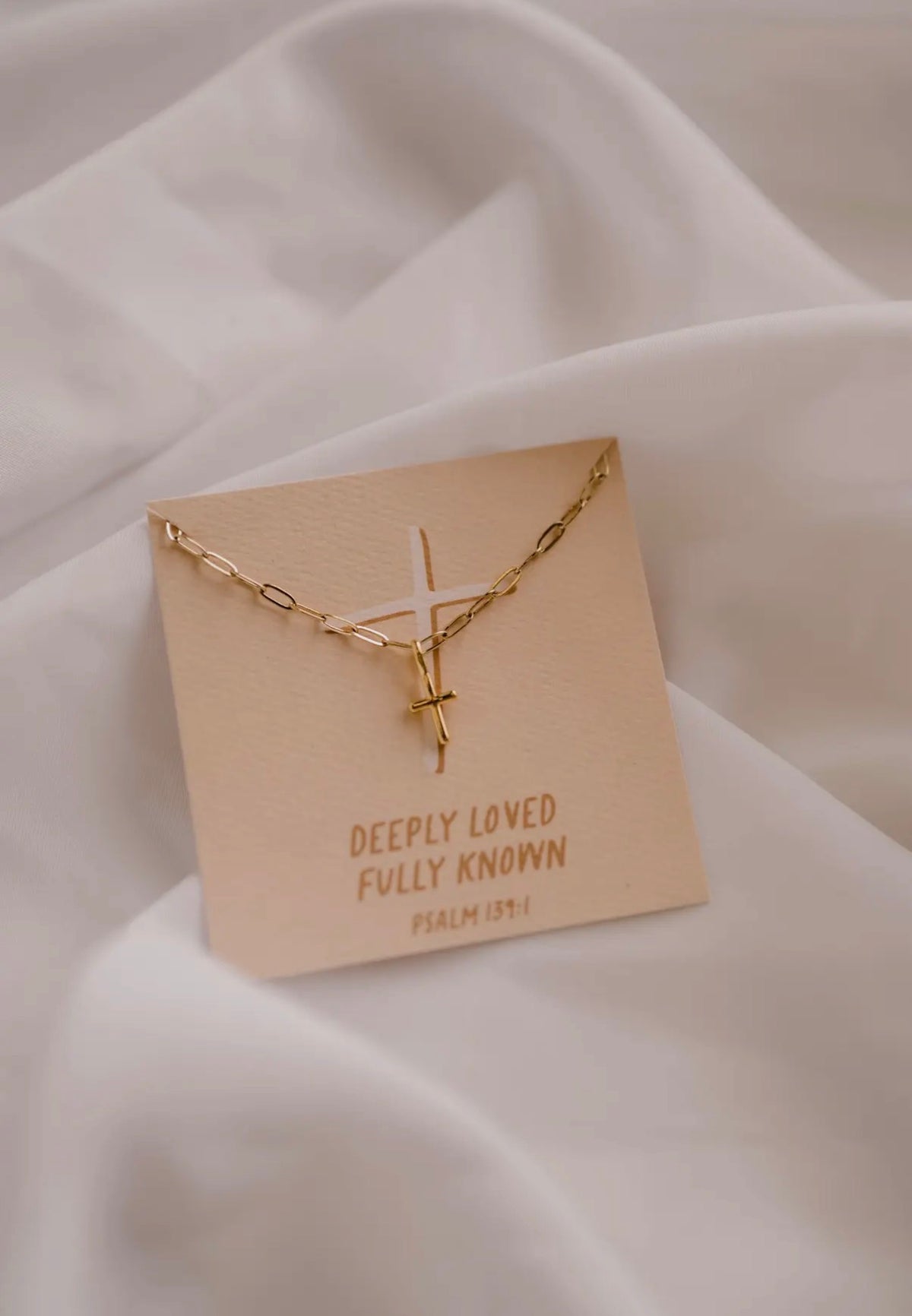 Deeply Loved Cross Necklace