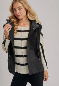 The Nordic Sherpa Fleece Hooded Vest