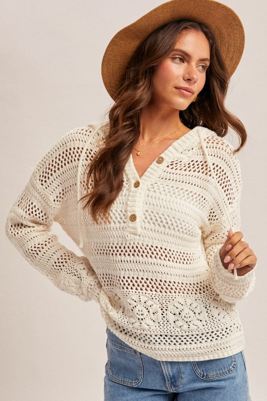 The Sand Dollar Crochet Hoodie