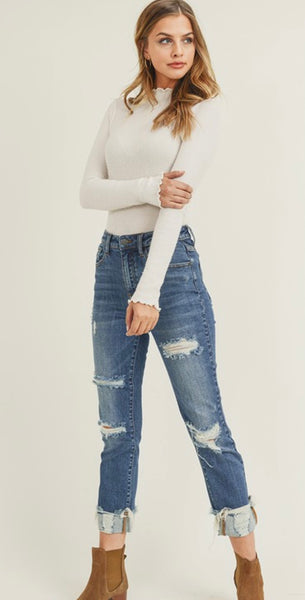 The Lily Highrise Straight Leg Jeans
